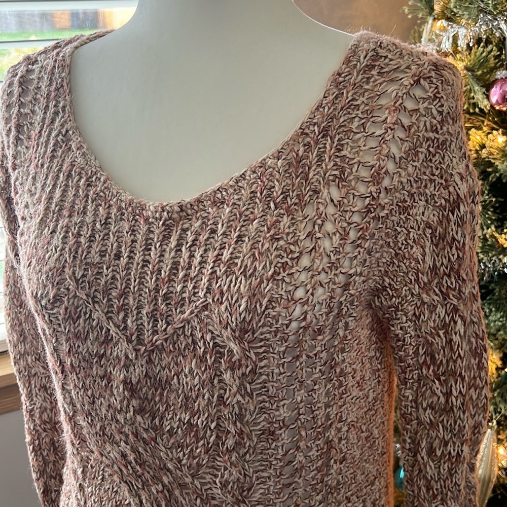 Free People Women’s XS Cream/Brown/Mauves Sweater